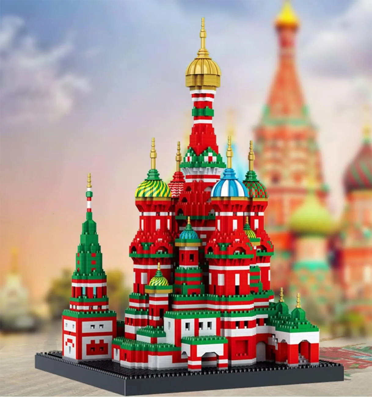 Uvini Adult Building Block Set, Saint Basil's Cathedral Architecture Model Micro Mini Blocks, Famous Landmark Architecture Collection, Educational Mini Blocks, 4300 PCS