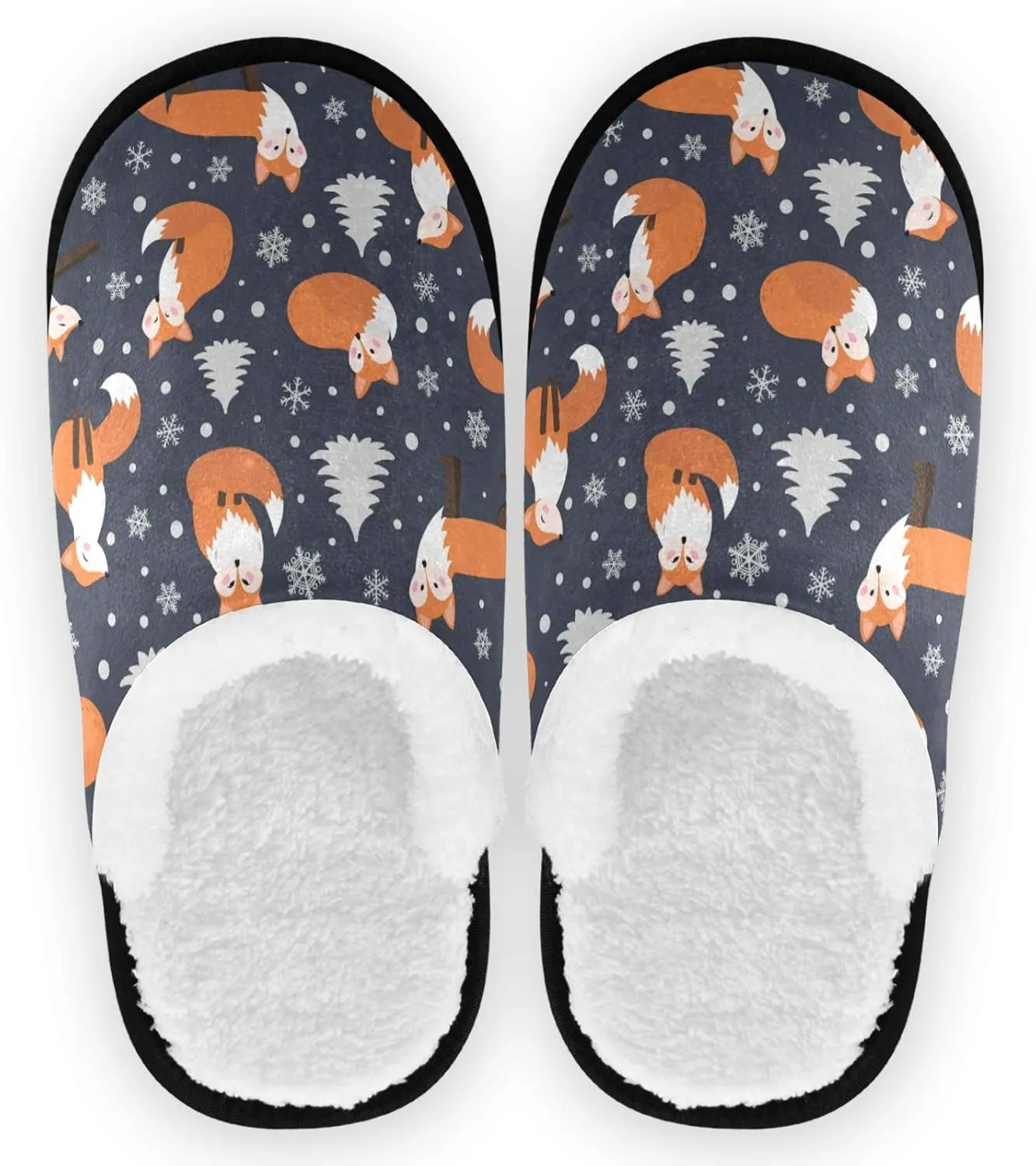 Visesunny Modern Cute Funny House Slippers for Women Men - Unisex Indoor Outdoor