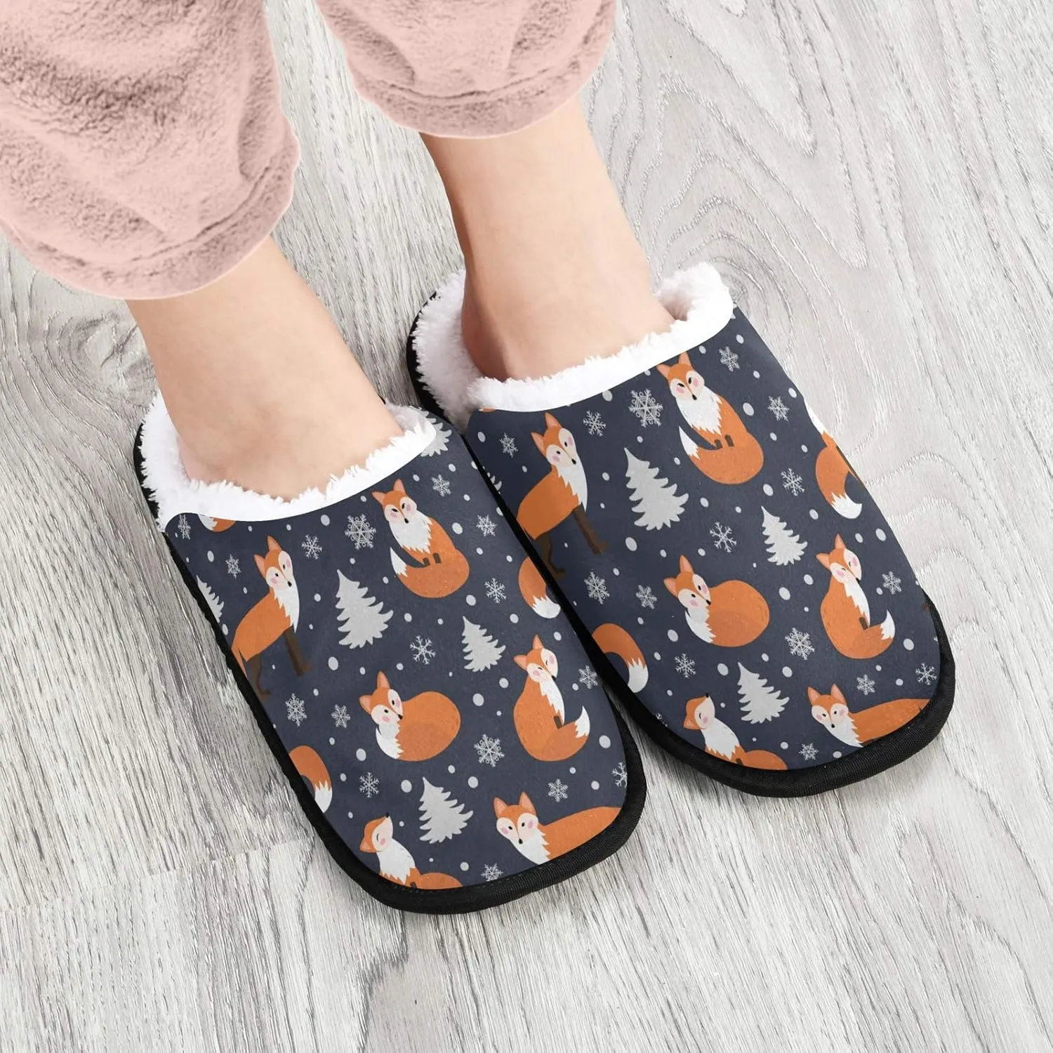 Visesunny Modern Cute Funny House Slippers for Women Men - Unisex Indoor Outdoor