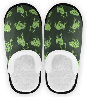 visesunny Slippers for Women Mens Stylish Foral Winter Warm Memory Foam Cotton Home Slippers Soft Plush Fleece Slip on House Slippers for Girls Indoor Outdoor Shoes