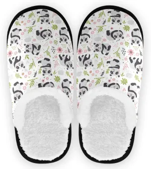 visesunny Slippers for Women Mens Stylish Foral Winter Warm Memory Foam Cotton Home Slippers Soft Plush Fleece Slip on House Slippers for Girls Indoor Outdoor Shoes