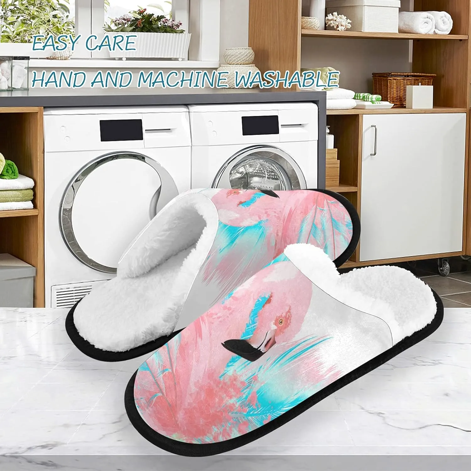 visesunny Slippers for Women Mens Stylish Foral Winter Warm Memory Foam Cotton Home Slippers Soft Plush Fleece Slip on House Slippers for Girls Indoor Outdoor Shoes
