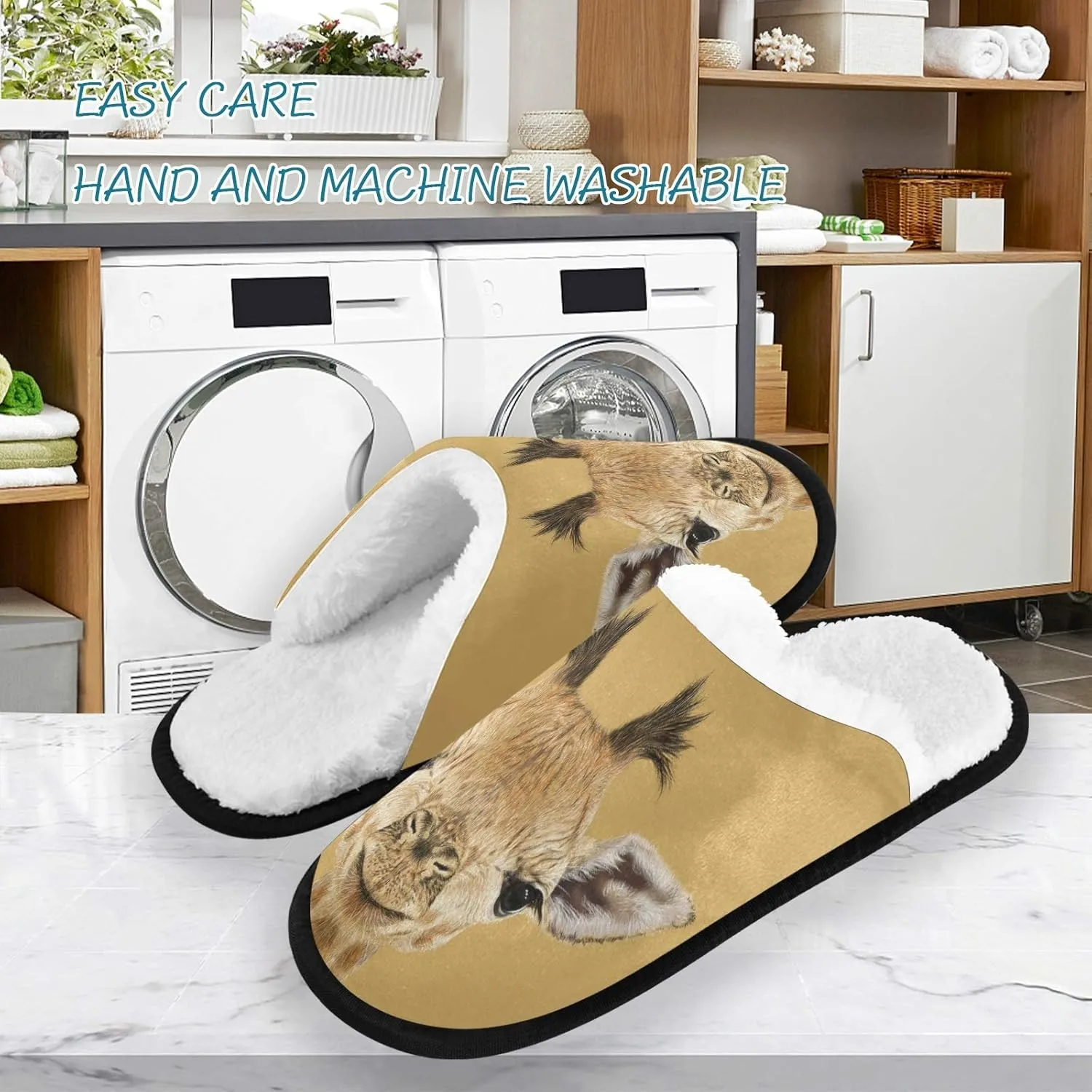visesunny Slippers for Women Mens Winter Warm Memory Foam Cotton Home Slippers Soft Plush Fleece Slip on House Slippers for Girls Indoor Outdoor Shoes