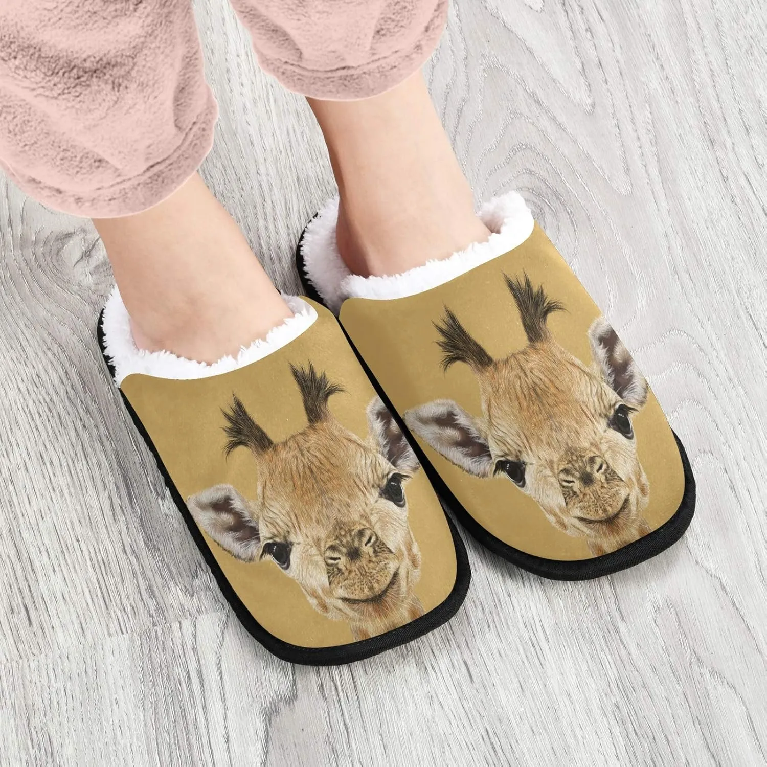visesunny Slippers for Women Mens Winter Warm Memory Foam Cotton Home Slippers Soft Plush Fleece Slip on House Slippers for Girls Indoor Outdoor Shoes