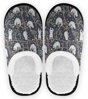 visesunny Slippers for Women Mens Winter Warm Memory Foam Cotton Home Slippers Soft Plush Fleece Slip on House Slippers for Girls Indoor Outdoor Shoes