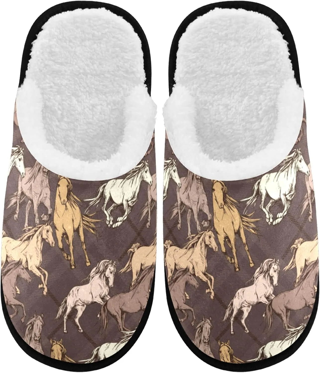 visesunny Slippers for Women Mens Winter Warm Memory Foam Cotton Home Slippers Women's House Slippers Bedroom Slippers Cozy Indoor Outdoor Shoes Unisex