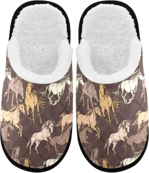 visesunny Slippers for Women Mens Winter Warm Memory Foam Cotton Home Slippers Women's House Slippers Bedroom Slippers Cozy Indoor Outdoor Shoes Unisex