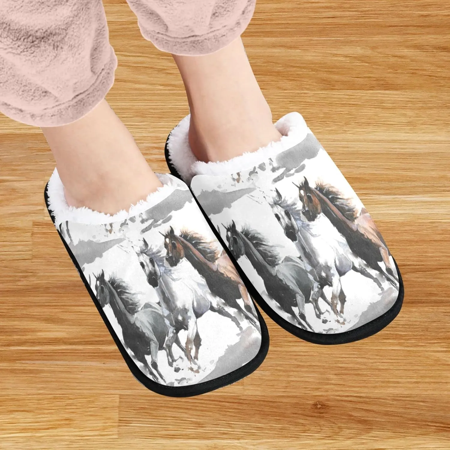 visesunny Slippers for Women Mens Winter Warm Memory Foam Cotton Home Slippers Women's House Slippers Bedroom Slippers Cozy Indoor Outdoor Shoes Unisex