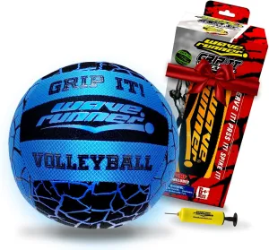 Wave Runner Waterproof Volleyball with Sure-Grip Technology - Perfect for Pool Games, Beach Ball and Indoor Pool for Day & Night Sports