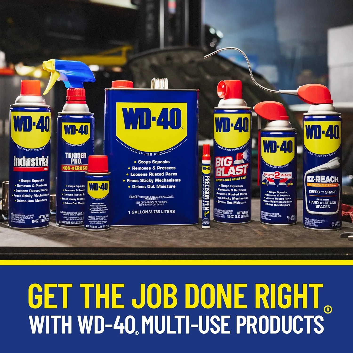 WD-40 Original Formula, Multi-Use Product with Smart Straw Sprays 2 Ways,12 OZs, 3-Pack, 12 OZ