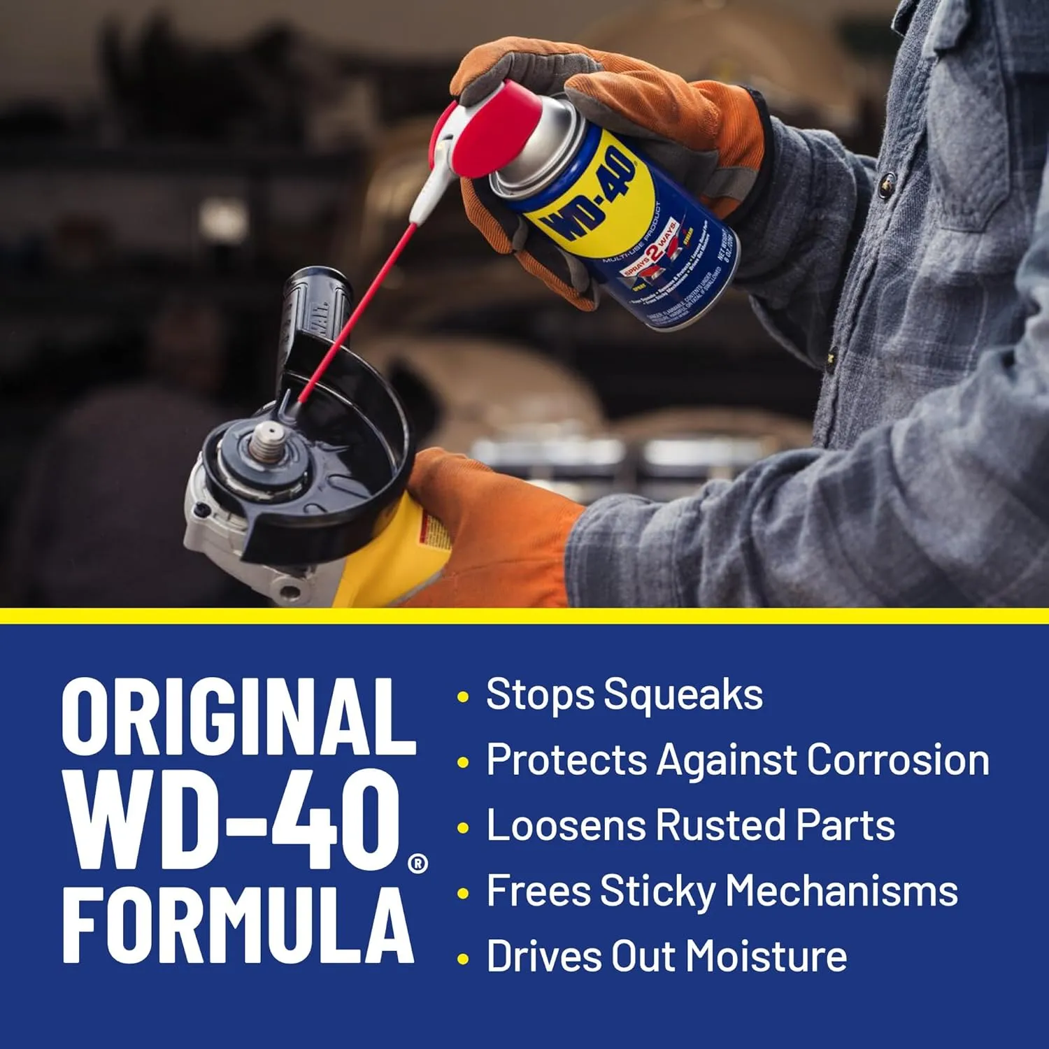 WD-40 Original Formula, Multi-Use Product with Smart Straw Sprays 2 Ways,12 OZs, 3-Pack, 12 OZ