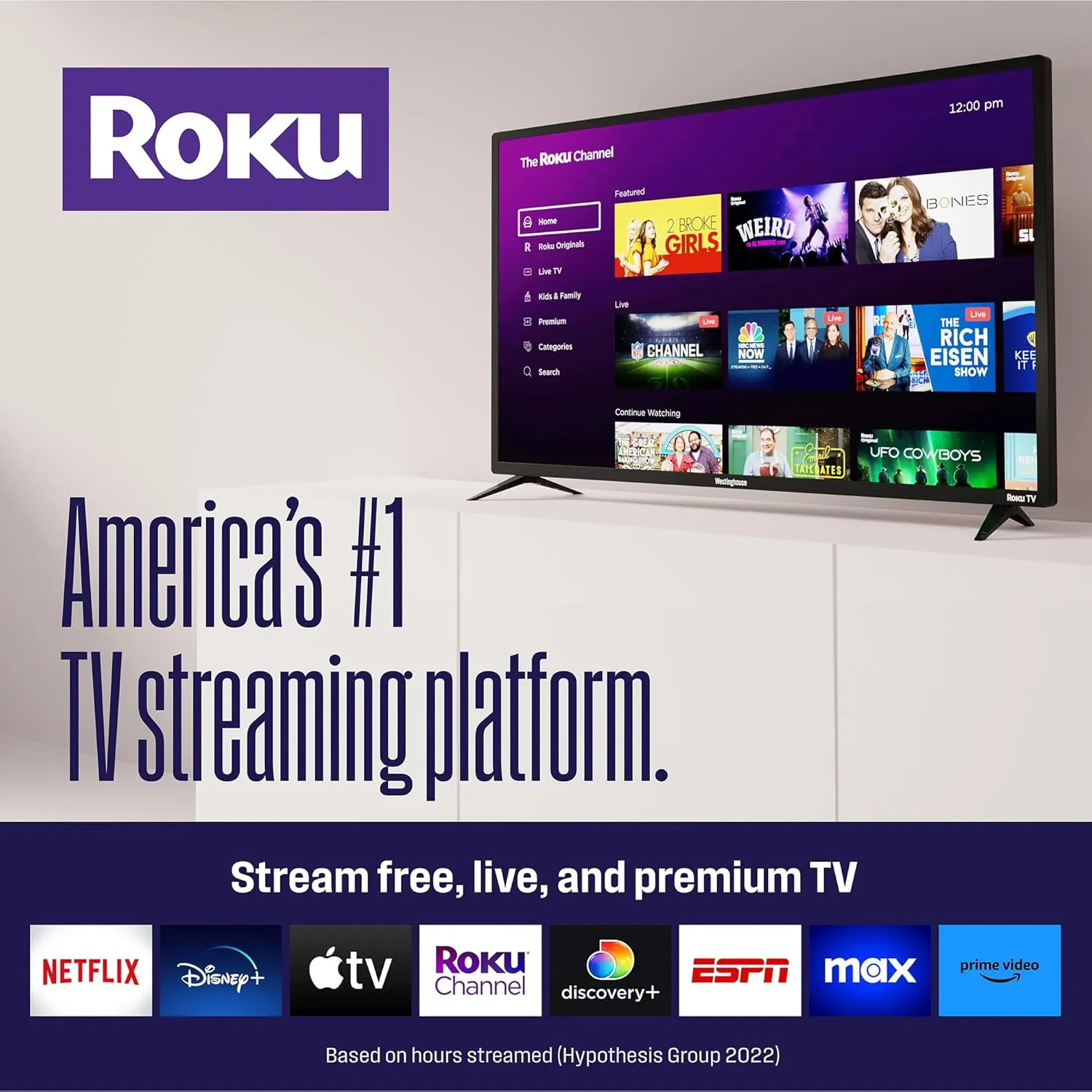 Westinghouse Roku TV - 24 Inch Smart Television, 720P LED HD with Wi-Fi Connectivity and Mobile App, Flat Screen Compatible with Apple Home Kit, Alexa and Google Assistant