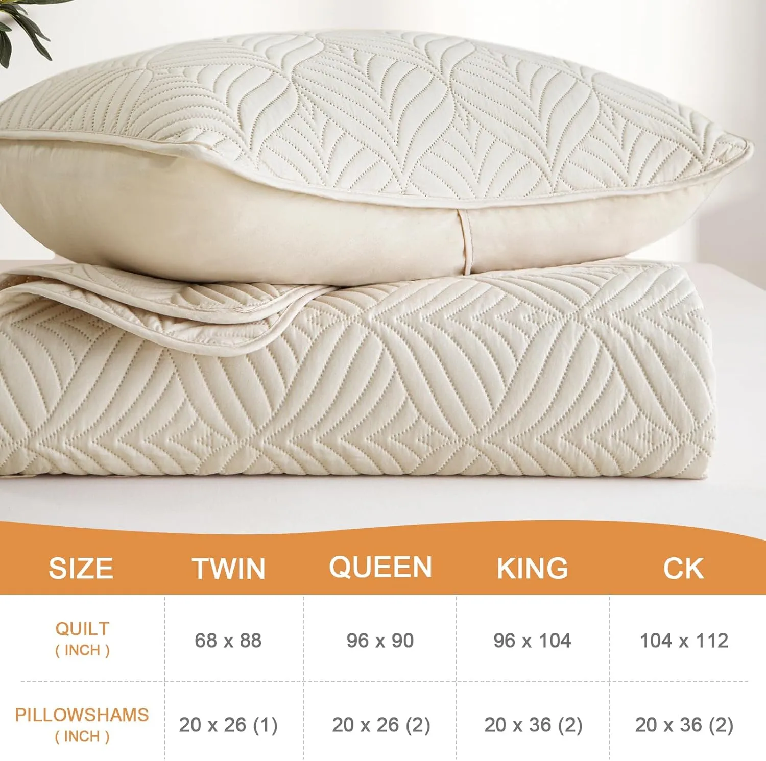Whale Flotilla Elegant Extra Soft Quilts Queen Size, 3-Piece Lightweight Modern Geometric Full Queen Quilt Bedding Sets Bedspread Coverlet for All Seasons, Brich Beige