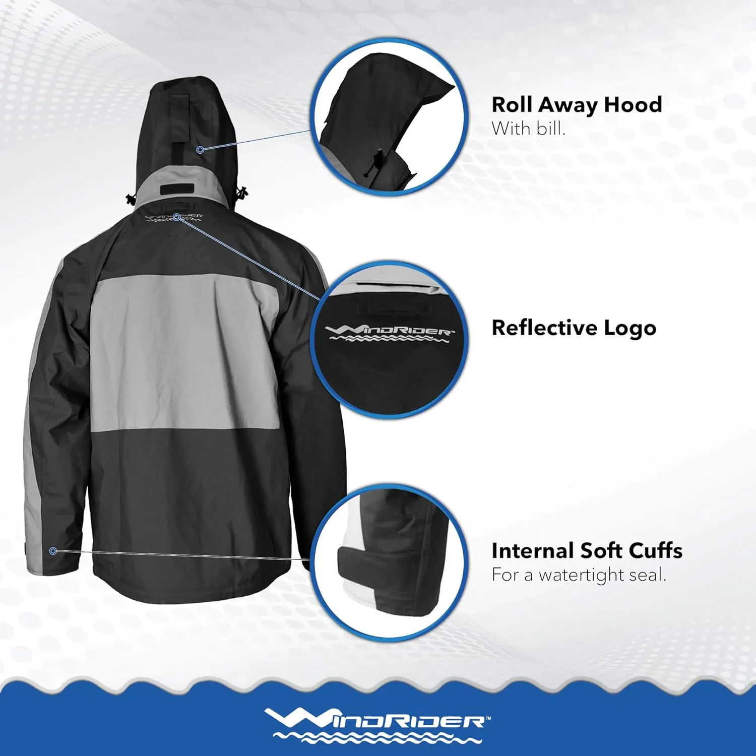 WindRider Pro Rain Jacket | Foul Weather Jacket | Fishing, Sailing, Boating