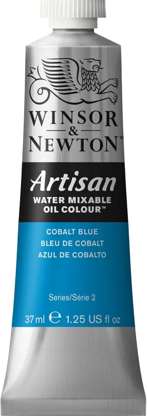 Winsor & Newton 8840533 Artisan Water-Mixable Oil Paint, High Pigment Concentration, Good Coverage & Light Fastness - 37 ml Tube, Cobalt Blue