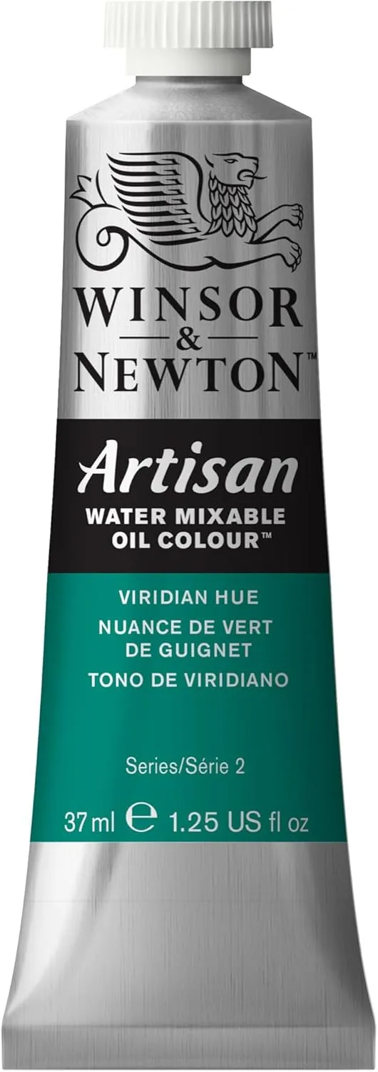 Winsor & Newton 8840582 Artisan Water-Mixable Oil Paint, High Pigment Concentration, Good Coverage & Light Fastness - 37 ml Tube, Viridian Colour