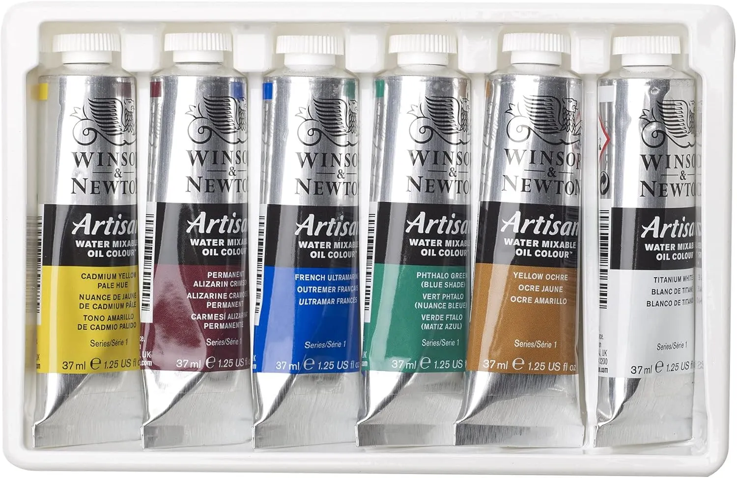 Winsor & Newton Artisan Water Mixable Oil Paint, Beginners Set, 6x37ml