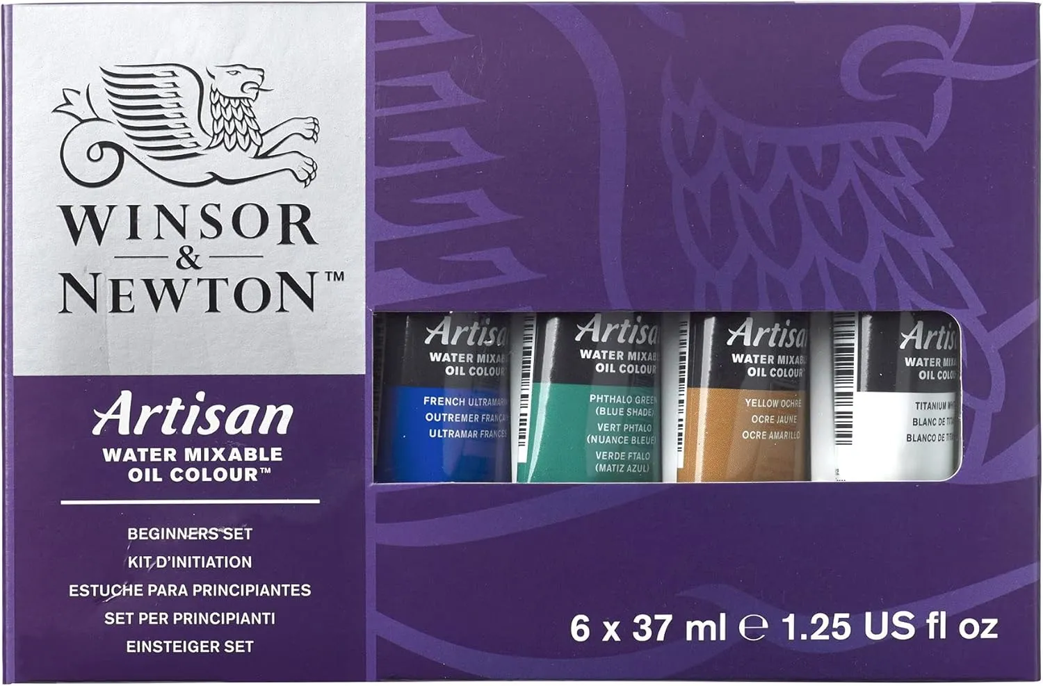 Winsor & Newton Artisan Water Mixable Oil Paint, Beginners Set, 6x37ml